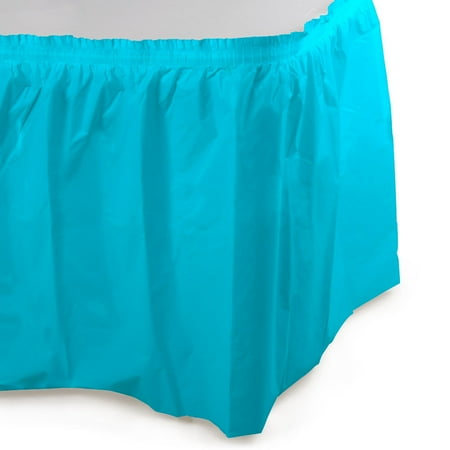 

14 ft Plastic Tableskirt Bermuda Blue Pack of 2