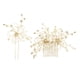 thumbnail image 2 of 2 Piezas De Diamantes De Imitación De Boda Nupcial Peine Horquilla Accesorios Para Mujeres Sunnimix Peine de novia para el cabello, 2 of 8