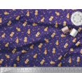 thumbnail image 2 of Soimoi polyester Crepe Fabric Paw,Bone & Puppy Dog Print Sewing Fabric Yard 52 Inch Wide, 2 of 3
