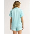 thumbnail image 4 of Joyspun Women’s and Women’s Plus Bridal Satin Shortie Pajama Set, Sizes XS to 3X, 4 of 5