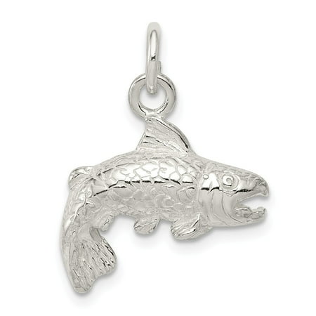 White Sterling Silver Charm Pendant Themed Men'S 19 mm 18