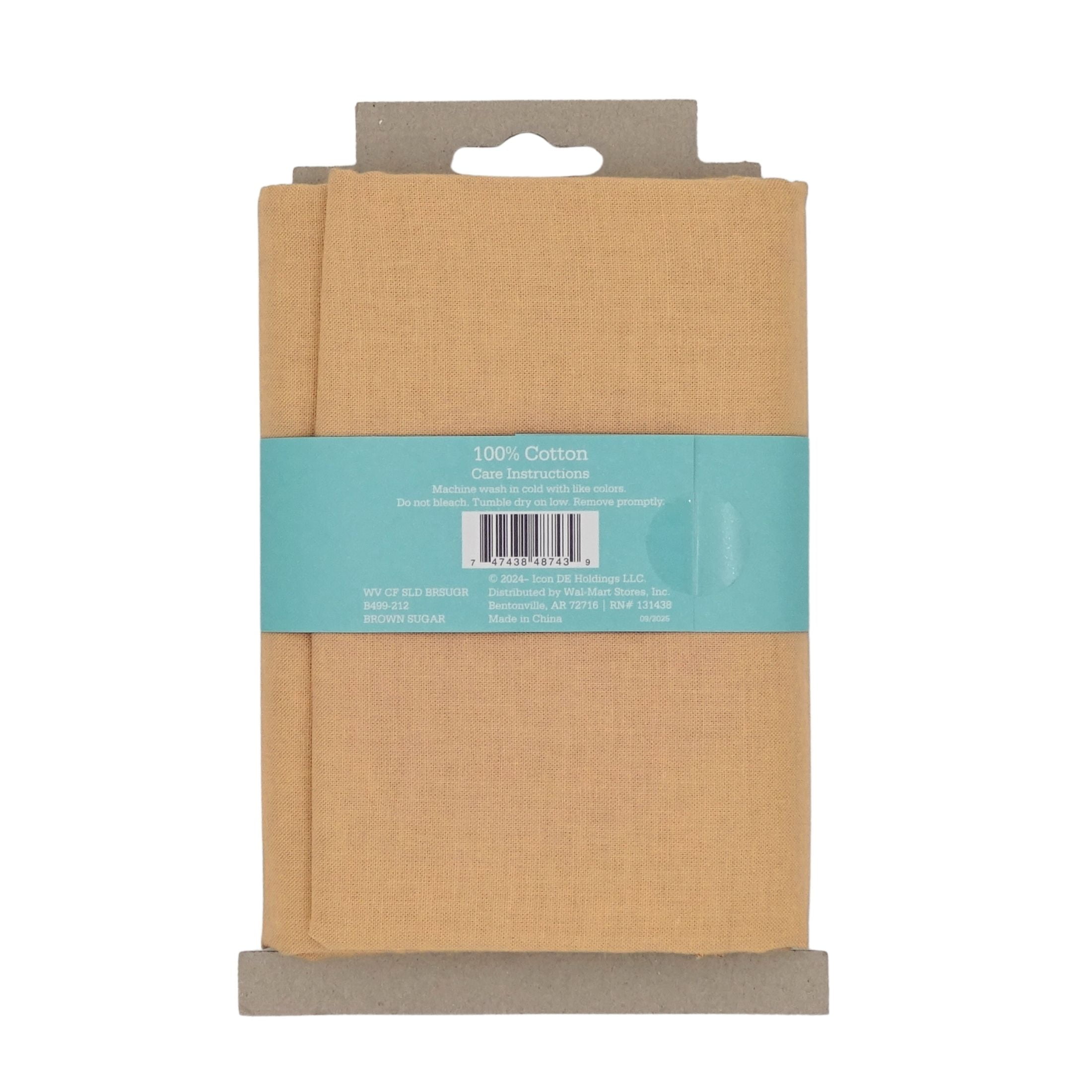 Waverly Inspirations 1 Yard Cut 100% Cotton Solid Fabric, Brown Sugar, 44" Wide for Quilting & Sewing