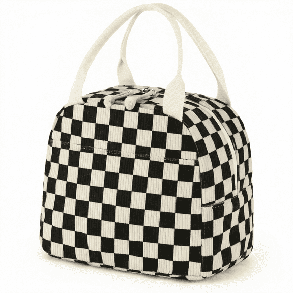 Lunch Bag for Women Men Cute Corduroy Lunch Tote Bags Reusable Insulated Lunch Box Large Capacity Reusable Insulated Cooler for Work Picnic or Travel