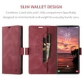 thumbnail image 2 of for Galaxy S24 Ultra Wallet Case PU Leather Flip Book Style Folio Strong Magnetic Closure RFID Blocking Protective Cover Credit Card Holder Kickstand Function Men for Samsung Galaxy S24 Ultra,Red, 2 of 10