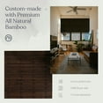 thumbnail image 6 of MOOD Custom Bamboo Shades | RUSTIC | Cordless Designer Natural Woven Wood Roman Shades for Windows | Rustic Night Coffee (Great Privacy) | 70"W X 60"H, 6 of 9