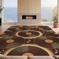 thumbnail image 2 of Design&I 8'x10' Washable Area Rug Record Abstract Vinyl Album Circular Groove Lines Musical Music for Living Room, Family Extra Large Skid-Resistant Low Profile, 2 of 7