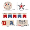 thumbnail image 3 of Darzheoy 4th of July Patriotic Tiered Tray Decor - Red White Blue Decorations Memorial Day Wooden Signs - Farmhouse Rustic Independence Day Ornaments for Home Table, 3 of 4