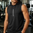 thumbnail image 3 of Stamzod Sleeveless Hoodies for Men Summer Casual Muscle Fit Hooded Sweat Shirt Oversized Workout Hoodie Gym Clothes for Men Black XL, 3 of 7