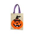 thumbnail image 3 of Nrmvnmi 2024 1pc Halloween Trick Or Treat Linen Bags Halloween Trick or Treat Bucket Pumpkin Candy Large Cloths Bags Face Halloween Bucket Multipurpose Goodie Bag For Kids, 3 of 6