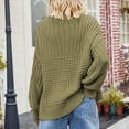 thumbnail image 7 of BLVB Womens Casual Fall Sweaters Long Sleeve Ribbed Knit Sweater Loose Soft Crewneck Pullover Jumper Tops, 7 of 7