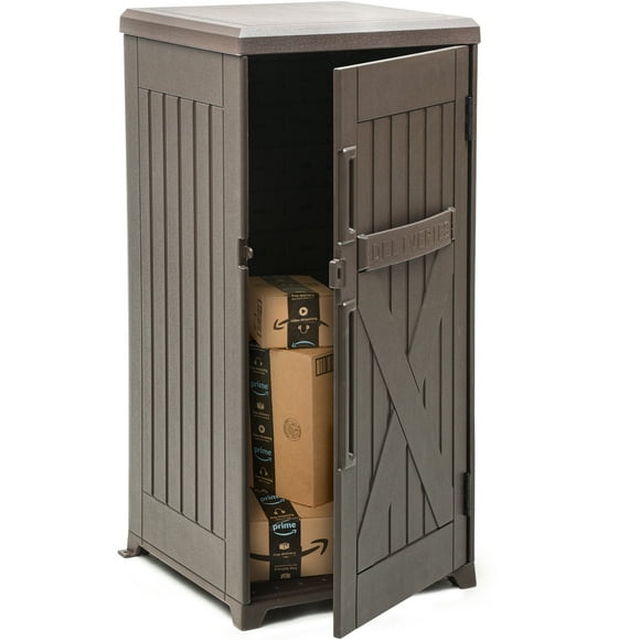 Jadona 60-Gallon Large Package Delivery & Storage Box, Lockable Secure Container with Weatherproof Lid, Heavy-Duty Handles & Anti-Theft Design