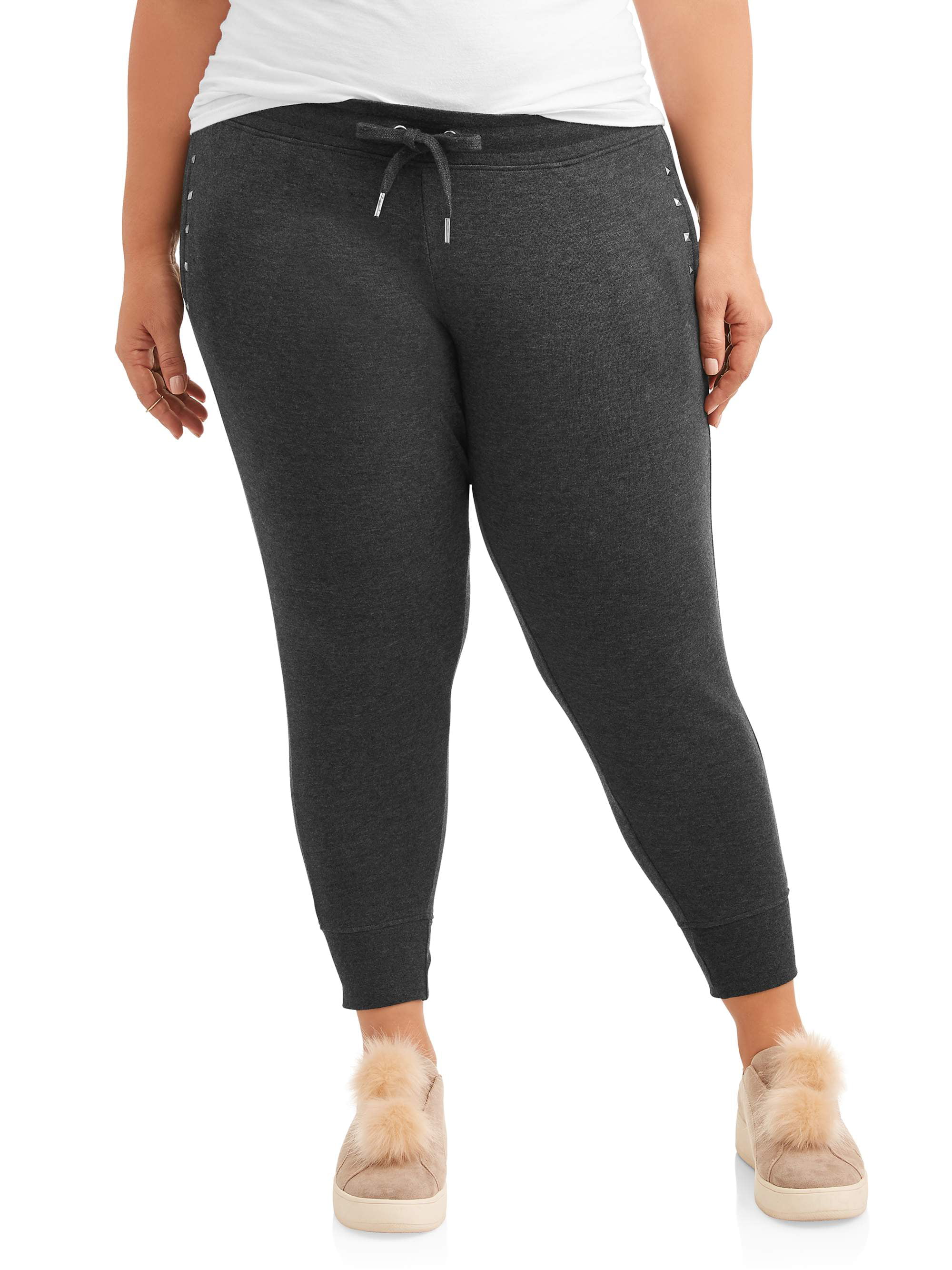New York Laundry Athleisure Womens Plus Pant Jogger with Stud Detail ...