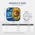 thumbnail image 3 of Bingfone vintage Starry Sunflower Windshield Sun Shade 2-Piece Foldable Car Front Window Sunshade for Most Sedans SUV Truck - Medium, 3 of 7