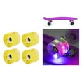 thumbnail image 4 of 4x Roues de Planche à Roulettes Lumineuses à DEL Cruiser Longboard Lueur Nuit Extérieur Jaune, 4 of 10