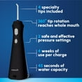 thumbnail image 5 of Waterpik Cordless Plus Water Flosser with 2 Settings, 4 Tips, ADA Accepted, Black, 5 of 17