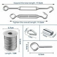 thumbnail image 3 of Bgsha 15M 2mm Convenient Stainless Steel Wire Rope Cable Hooks Hanging Kit Tent Rope, 3 of 9