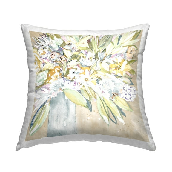 Stupell Industries Abstract Green Bouquet Decorative Printed Throw Pillow, 18 x 18