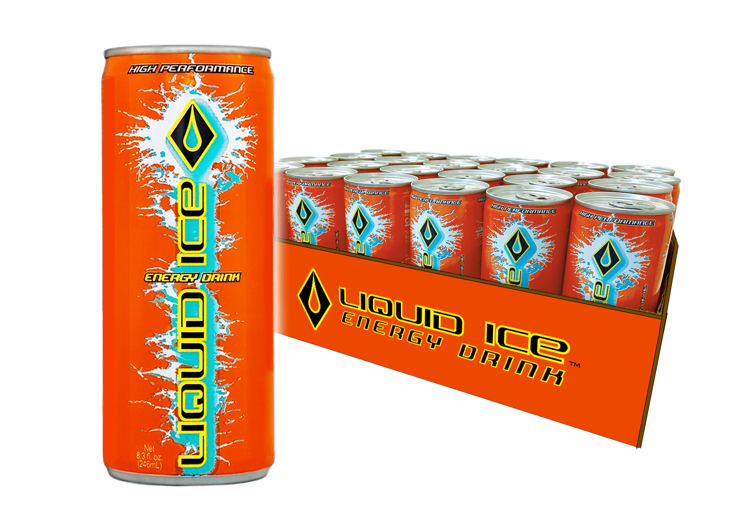 Liquid Ice Energy Drink Citrus Pop, 8.3 Oz Cans (24 Pack)