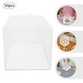 thumbnail image 5 of 50 Pcs Clear Cake Boxes Square Clear Cake Boxes Cake Carrier with Handle, 5 of 8