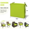 thumbnail image 3 of Kimunuk Outdoor Chair Cushions set of 2, 18.5" x 16" Zipped Waterproof Outdoor Seat Cushions Couch Pads with Ties for Patio Furniture, Grass Green, 3 of 6