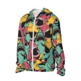 thumbnail image 2 of Daiia Angry Shark Pattern UPF 50+ Sun Protection Hoodie Jacket Lightweight Long Sleeve Sun Shirt for Women Men with Pocket Hiking Outdoor-Small, 2 of 9