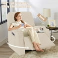 thumbnail image 5 of PrimeBeau High-Stretch Jacquard Recliner Chair Cover Washable Non-Slip Electric Lift Recliner Chair Cover Pet Elder Friendly Furniture Protector with Pockets Ivory, 5 of 8