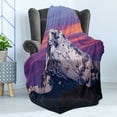 thumbnail image 4 of Nepal Soft Flannel Fleece Throw Blanket, Himalayan Mountain in the Sunset Nature Photography Idyllic Composition Trekking, Cozy Plush for Indoor and Outdoor Use, 70" x 90", Multicolor, by Ambesonne, 4 of 5