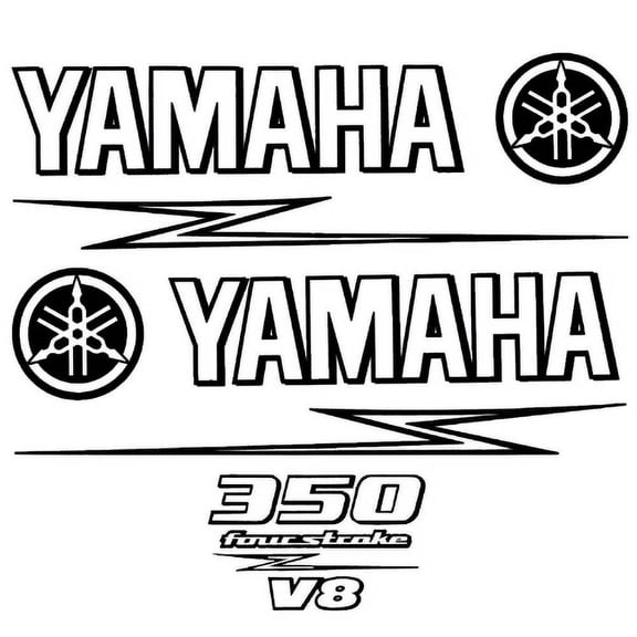 Yamaha Boat Cowling Decal U30920-01 | 350 HP Four Stroke V8 Black Kit