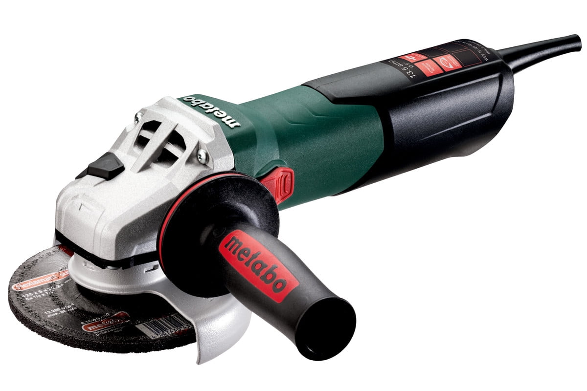 Metabo WEVF 10-125 Quick INOX 4-1/2/5 Flat Head Grinder 10.0 Amp with Variable Speed 