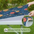 thumbnail image 6 of Pioneer Flower Floral Print Pattern Square Fitted Tablecloth with Elastic Edge,Square Table Cover,Washable Elastic Table Cover for Home Kitchen Party Decor 34"x34", 6 of 6