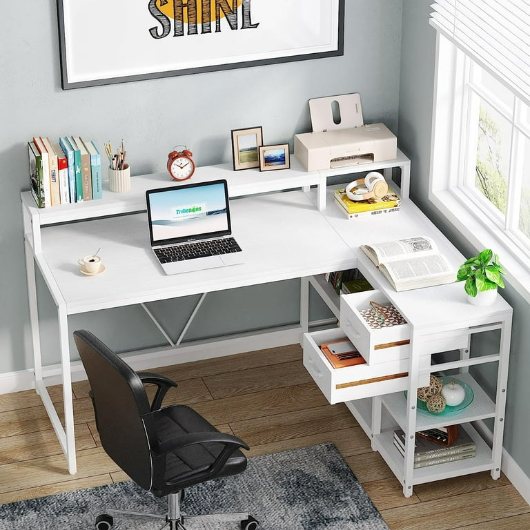 Narrow l shaped desk discount