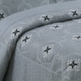 thumbnail image 3 of MarCielo 3-Piece Fully Quilted Embroidery Quilts Bedspreads Bed Coverlets Cover Set, Cal King Size, White, Black, Emma(Oversize, Gray), 3 of 7