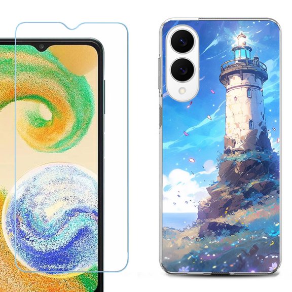 For Samsung Galaxy S25 Edge 5G Protective Shockproof Phone Case with Tempered Glass Screen Protector, by OneToughShield - Beacon Sky