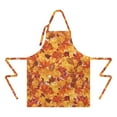thumbnail image 2 of Autumn Fall Leaves Pattern Apron-Garden Aprons for Women with Pockets-Cotton Linen Waterproof Kitchen Cooking Gardening Aprons Adjustable for Kitchen,Cooking,BBQ and Salon 33"x27", 2 of 7