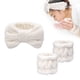 thumbnail image 2 of Diadema de maquillaje, conjunto de muñequera para mujeres y niñas, diadema de microfibra de franela para ducha, diadema para el pelo, muñequeras para lavado, Spa, Yoga, deportes, 2 of 8