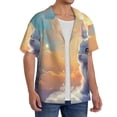 thumbnail image 3 of Disketp Men's Hawaiian Sunshine Colorful Cloud Rabbit Print Shirts Button Down Holiday Beach Shirts-XX-Large, 3 of 5