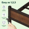 thumbnail image 2 of Zinus 39 inch Roman Bamboo and Metal Platform Bed Frame, 2 of 9