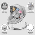 thumbnail image 4 of HARPPA Electric Baby Swing for Infants , 5 Sway Speed, Remote Control, Gray, 4 of 10