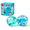 Blue Ocean+Blue, variant on Blue Ocean Apple Squishy with Shell Decor, Slow Rebound Stress Reliever Squishy for Adults, Soft Sensory Fidget Desk Gadget, 1pc