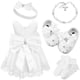 thumbnail image 1 of Conjunto de vestido de encaje Bunnycool para bautizo para bebés, 5 unidades, 6-12 m, 1 of 6