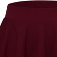 thumbnail image 5 of JINMGG Womens Plus Size Clearance $5 Women's Basic Versatile Stretchy A-line Flared Casual Mini Skater Skirt Wine XXL, 5 of 8