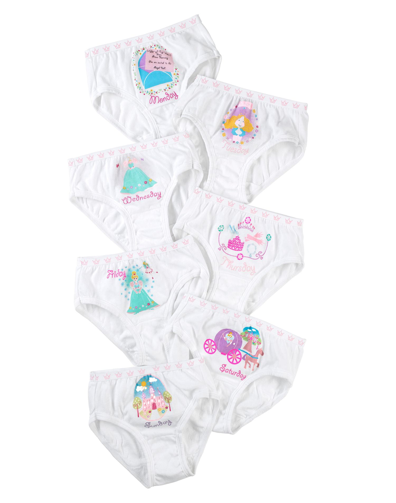 Hanes Days of Week Underwear, 7-Pack (Toddler Girls)