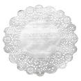 thumbnail image 1 of Uxcell 50 Pcs Servilletas de Papel de 8.5 Pulgadas Redondas de Encaje Decorativas, Papeles Desechables para Comidas y Fiestas, Plateadas, 1 of 6