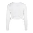 thumbnail image 6 of Tisuna Women'S Fall Crop T-Shirts Cute Solid Color Crewneck Tops Ladies Going Out Tshirts Size L, 6 of 6