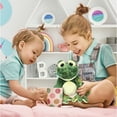 thumbnail image 5 of DolliBu Plush Frog Stuffed Animal - Soft Huggable Squat Green Frog, Adorable Playtime Frog Plush Toy, Cute Rain Forest Life Cuddle Gift, Super Soft Plush Doll Animal Toy for Kids & Adults - 8 Inches, 5 of 7