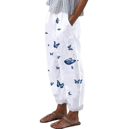 

ketyyh-chn99 Pajama Pants For Women Flowy Pants for Women Casual High Waisted Wide Leg Palazzo Pants Trousers with Pocket Plus Size