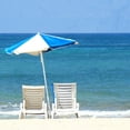 thumbnail image 2 of Allen, Kimberly 26x26 Gold Ornate Wood Framed with Double Matting Museum Art Print Titled - Beach Stripes 2, 2 of 4