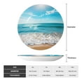 thumbnail image 2 of Kdxio Sunny Ocean Waves Bone China Decorative Plate Ceramic Decorative Plate for Home Office Wall Stand Decorative Plates for Home Bedroom-10in, 2 of 6