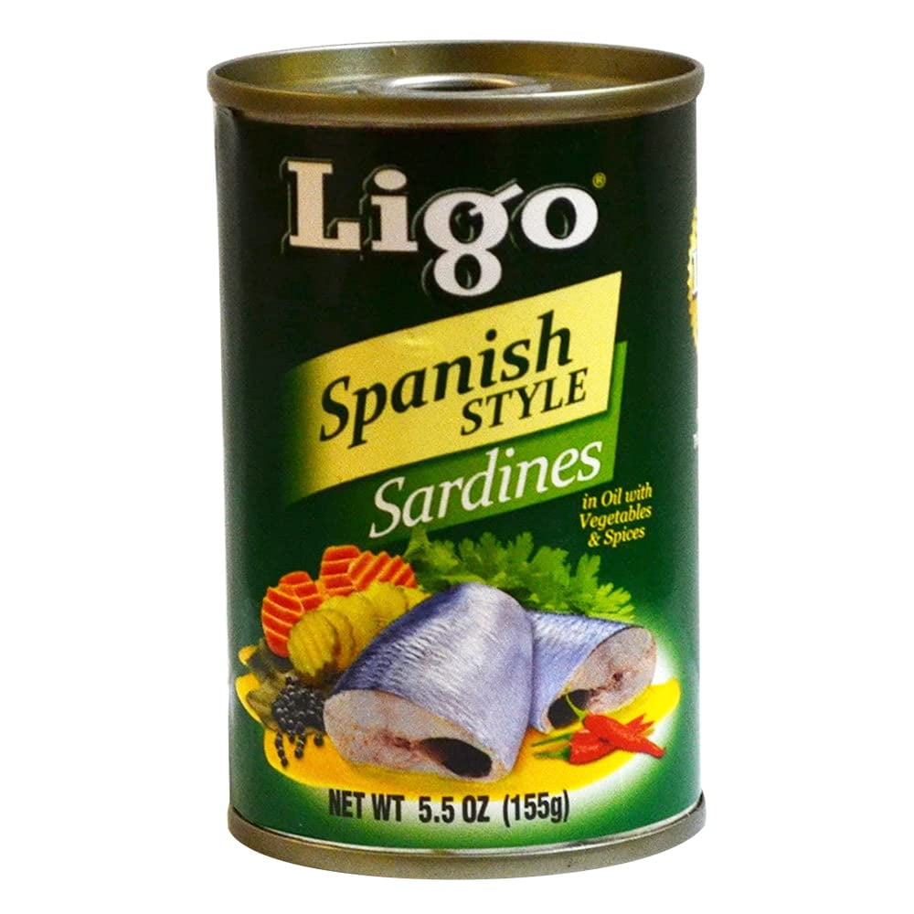 Ligo Spanish Sardines Hot & Spicy 8 cans (Free San Mig Coffee Sampler)