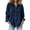 Navy, variant on Long Sleeve Women'S Blouses Business Casual Corduroy Green Collared Blouse Solid Relaxed Fit Minimalist Modern Tops Army Green,L